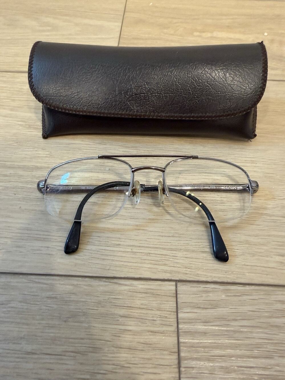 Safilo Elasta Eyeglasses FRAMES ONLY Mens Gray 7165 54-19 Italy